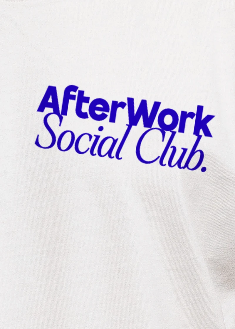 Backprint TShirt Herren Printshirt Baumwolle Aufdruck After Work Social Club Fashion Grafikshirt Fashion Streetstyle