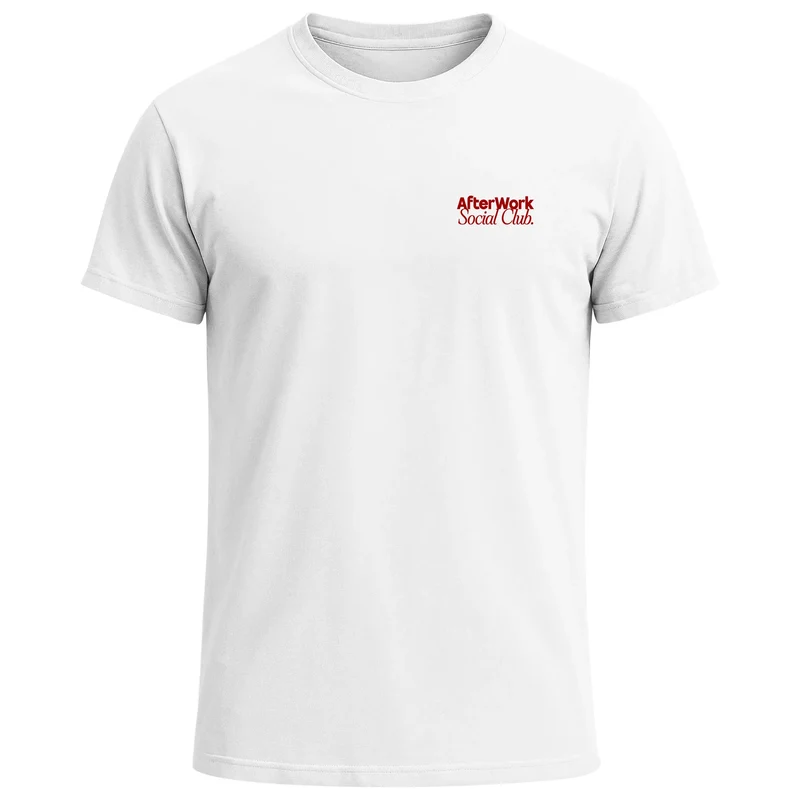 Backprint TShirt Herren Printshirt Baumwolle Aufdruck After Work Social Club Fashion Grafikshirt Fashion Streetstyle