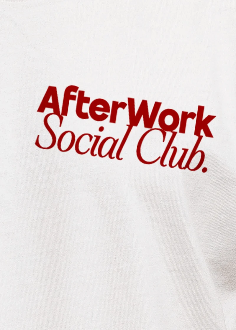 Backprint TShirt Herren Printshirt Baumwolle Aufdruck After Work Social Club Fashion Grafikshirt Fashion Streetstyle