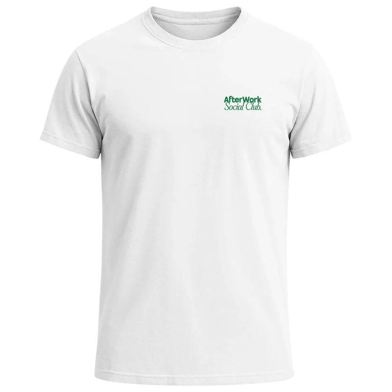 Backprint TShirt Herren Printshirt Baumwolle Aufdruck After Work Social Club Fashion Grafikshirt Fashion Streetstyle