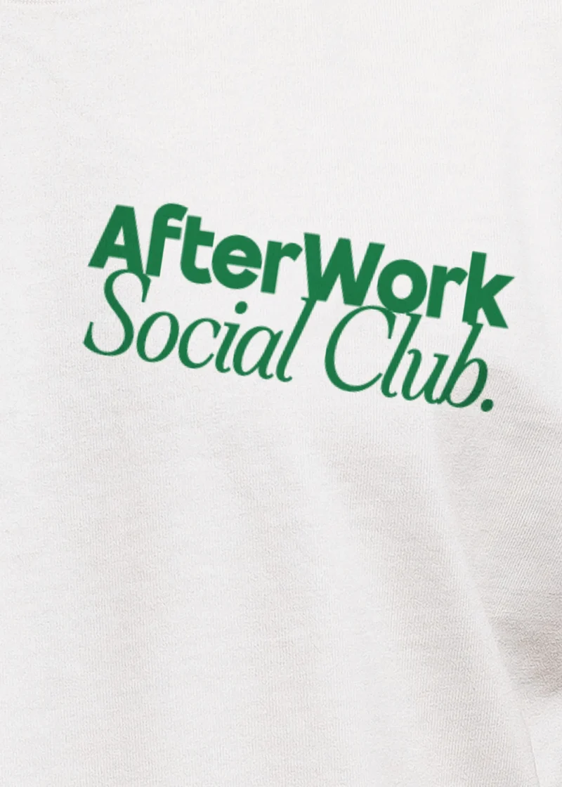 Backprint TShirt Herren Printshirt Baumwolle Aufdruck After Work Social Club Fashion Grafikshirt Fashion Streetstyle
