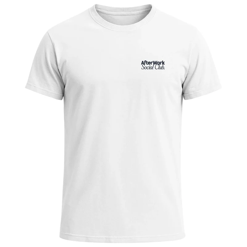 Backprint TShirt Herren Printshirt Baumwolle Aufdruck After Work Social Club Fashion Grafikshirt Fashion Streetstyle