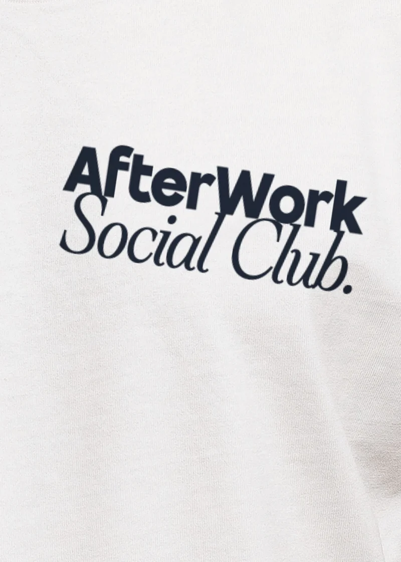 Backprint TShirt Herren Printshirt Baumwolle Aufdruck After Work Social Club Fashion Grafikshirt Fashion Streetstyle