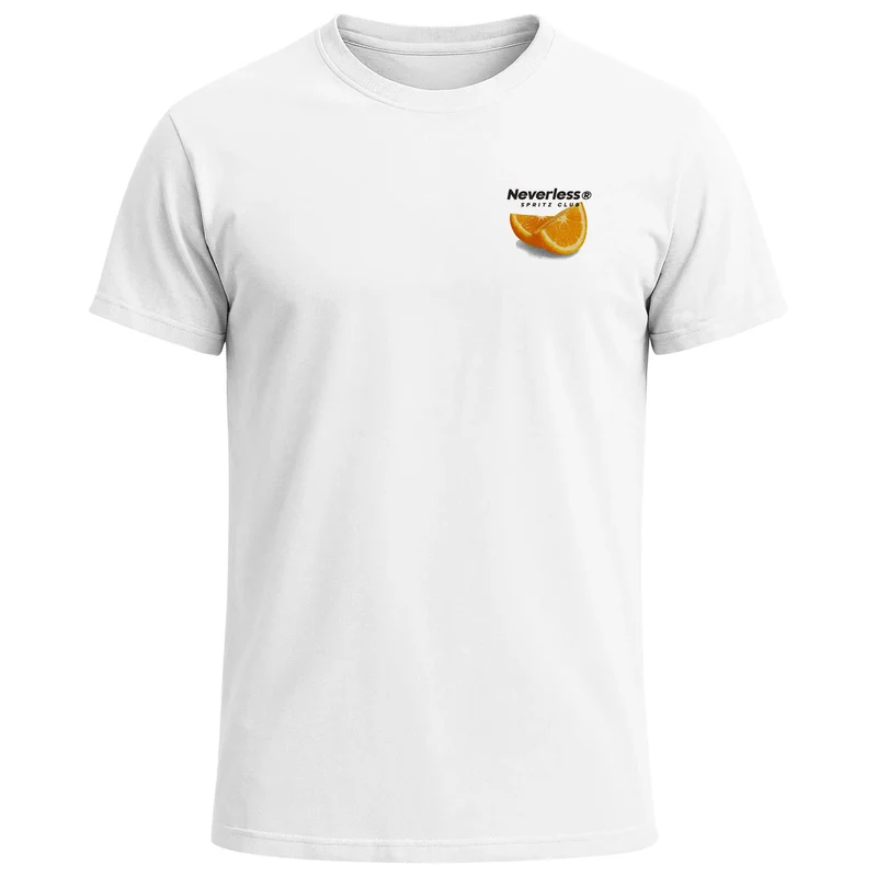 Herren T-Shirt Backprint Aperitivo Spritz Club Orange Sommer Früchte Printshirt Fashion Streetstyle