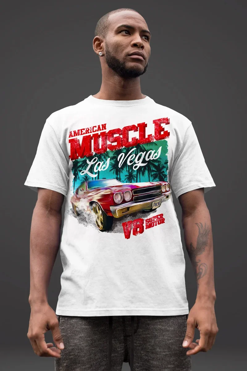 Herren T-Shirt Miami Ocean Drive South Beach Oldtimer Retro Fashion Streetstyle