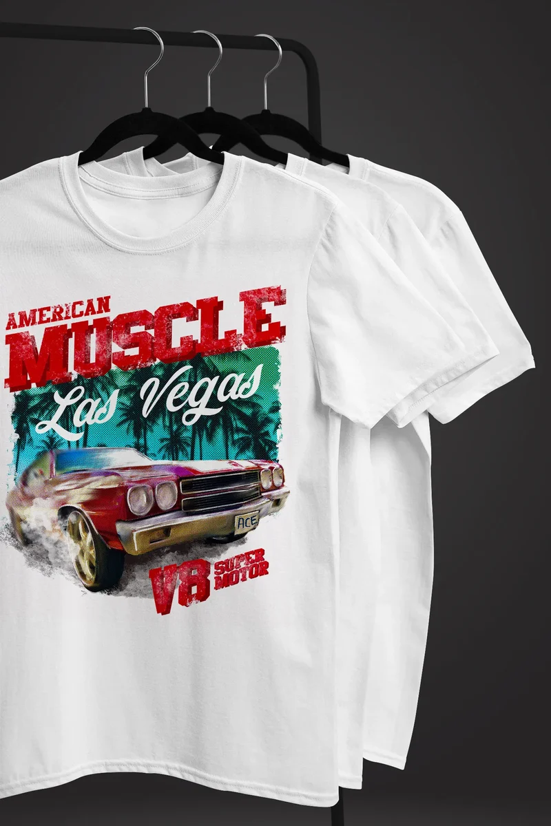 Herren T-Shirt Miami Ocean Drive South Beach Oldtimer Retro Fashion Streetstyle