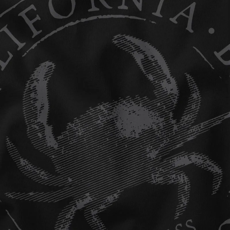 Herren T-Shirt California Beach Crab Krabbe Krebs Ocean Drive Sommer Fashion Streetstyle