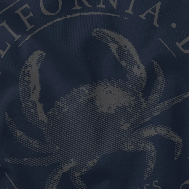 Herren T-Shirt California Beach Crab Krabbe Krebs Ocean Drive Sommer Fashion Streetstyle