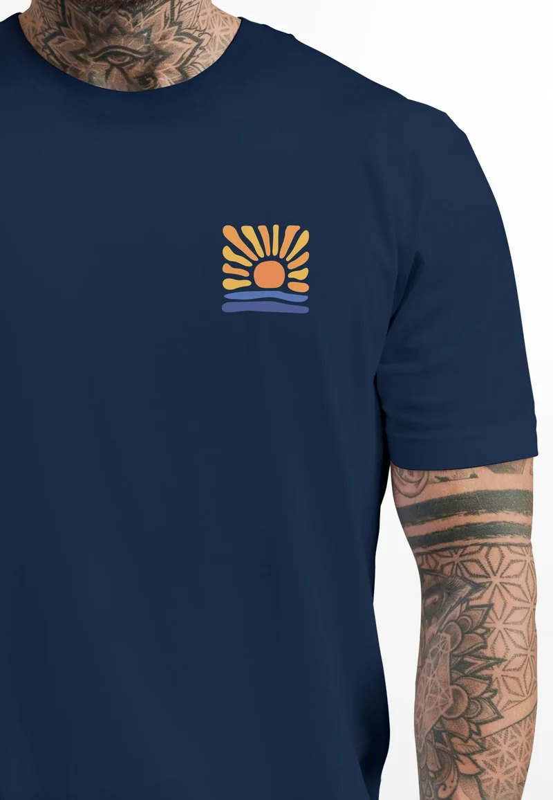 Herren T-Shirt Fashion Naturmotiv Brustlogo Aufdruck Streetstyle Grafikshirt für Urlaub Freizeit