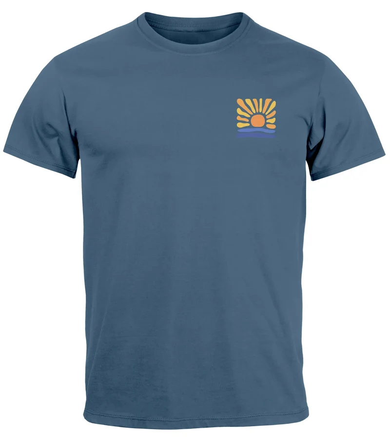 Herren T-Shirt Fashion Naturmotiv Brustlogo Aufdruck Streetstyle Grafikshirt für Urlaub Freizeit