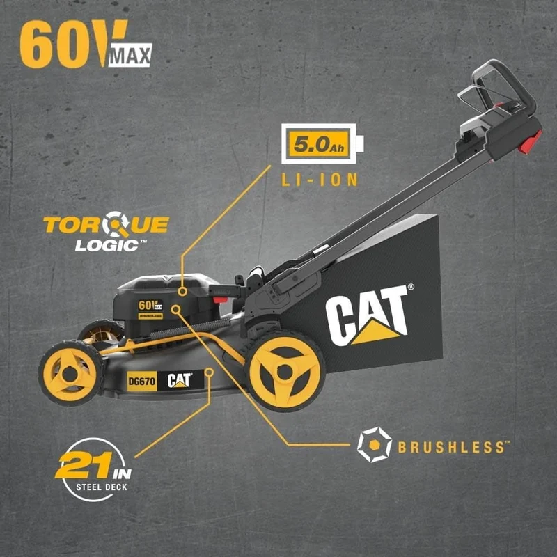 Cat 60V 21In Brushless Lawn Mower Kit