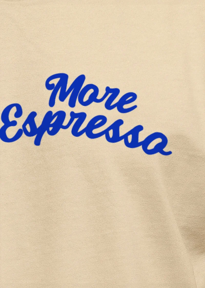 Herren T-Shirt Backprint More Espresso Kaffeeliebhaber Grafikshirt Sommer Männer Fashion Streetstyle Baumwolle