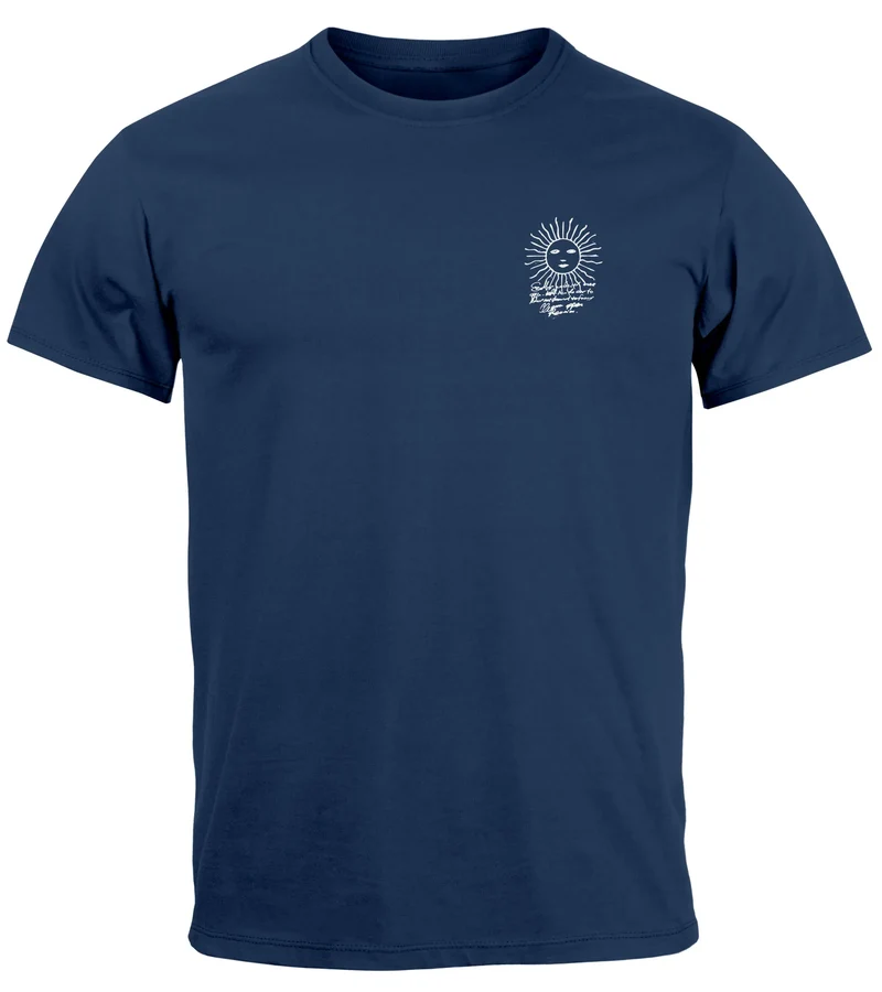 Herren T-Shirt Backprint Maritim Kompass Segeln Sommer Fashion Streetstyle