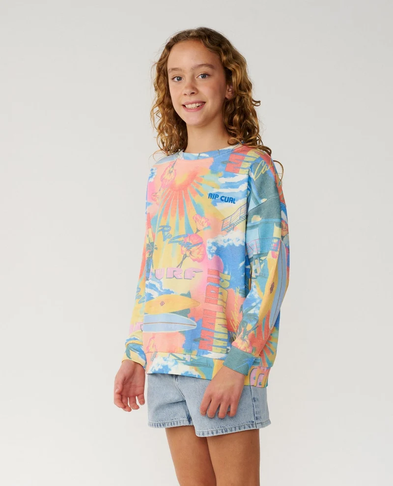 Surf Side Relaxed Crew FleeceGirl