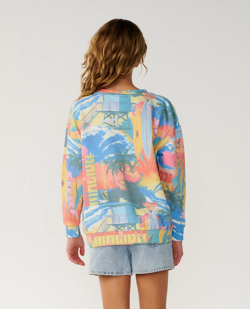 Surf Side Relaxed Crew FleeceGirl