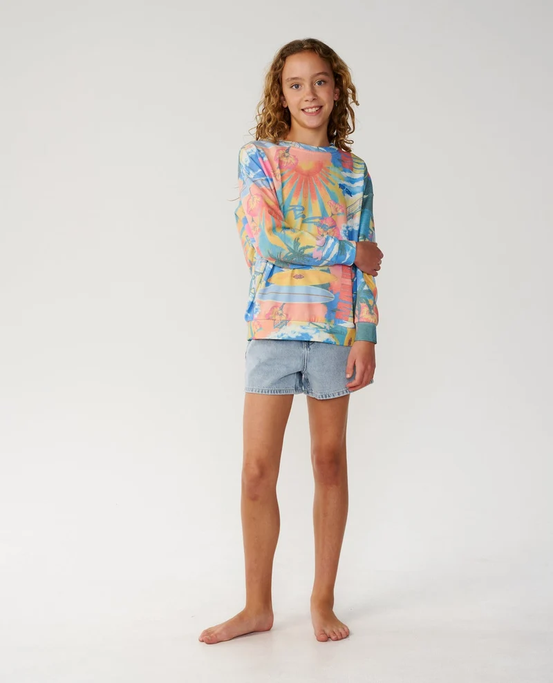 Surf Side Relaxed Crew FleeceGirl