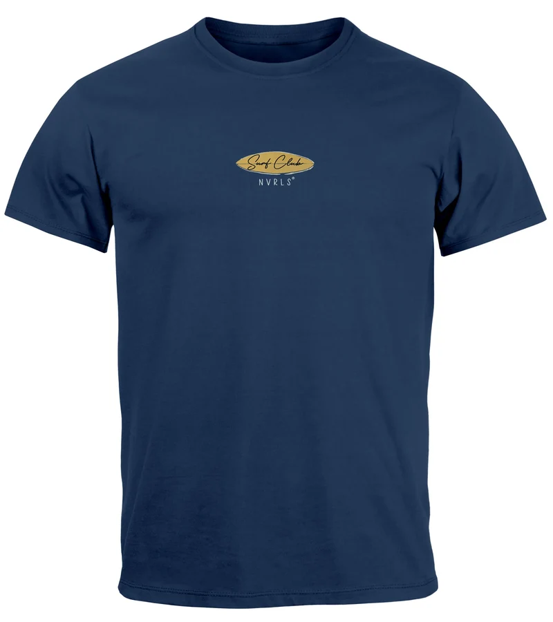 Herren T-Shirt Backprint California Surfing Otter mit Surfboard Grafik Surfer-Design Fashion Streetstyle