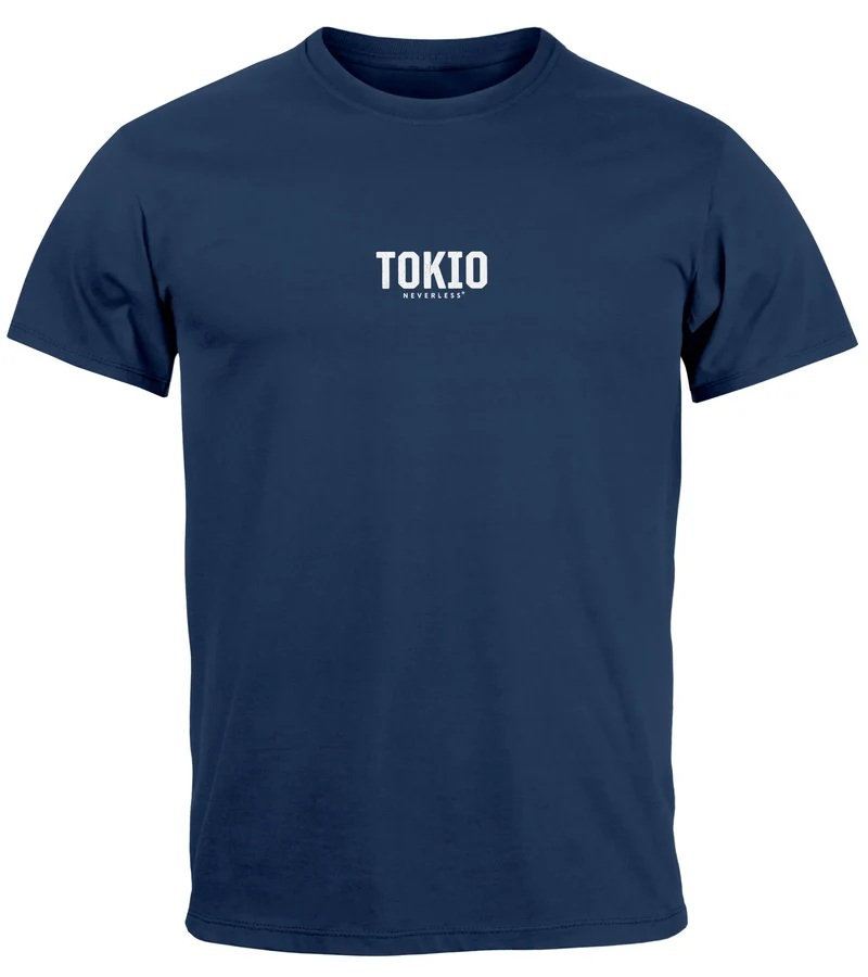 Herren T-Shirt Backprint Tokyo Japan Japanische Schriftzeichen Grafik Printshirt Fashion Streetstyle