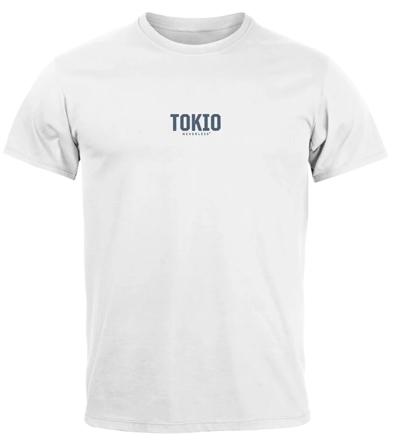 Herren T-Shirt Backprint Tokyo Japan Japanische Schriftzeichen Grafik Printshirt Fashion Streetstyle