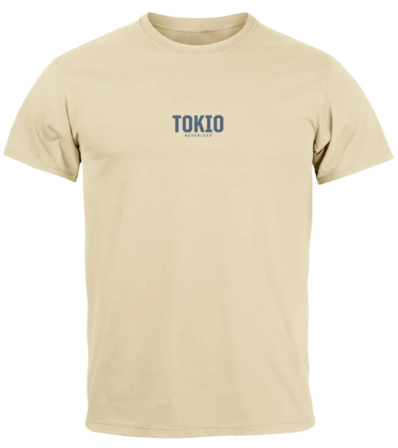 Herren T-Shirt Backprint Tokyo Japan Japanische Schriftzeichen Grafik Printshirt Fashion Streetstyle