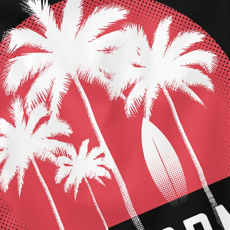 Herren T-Shirt California Palmen Santa Monica Beach Sommer Sonne Fashion Streetstyle