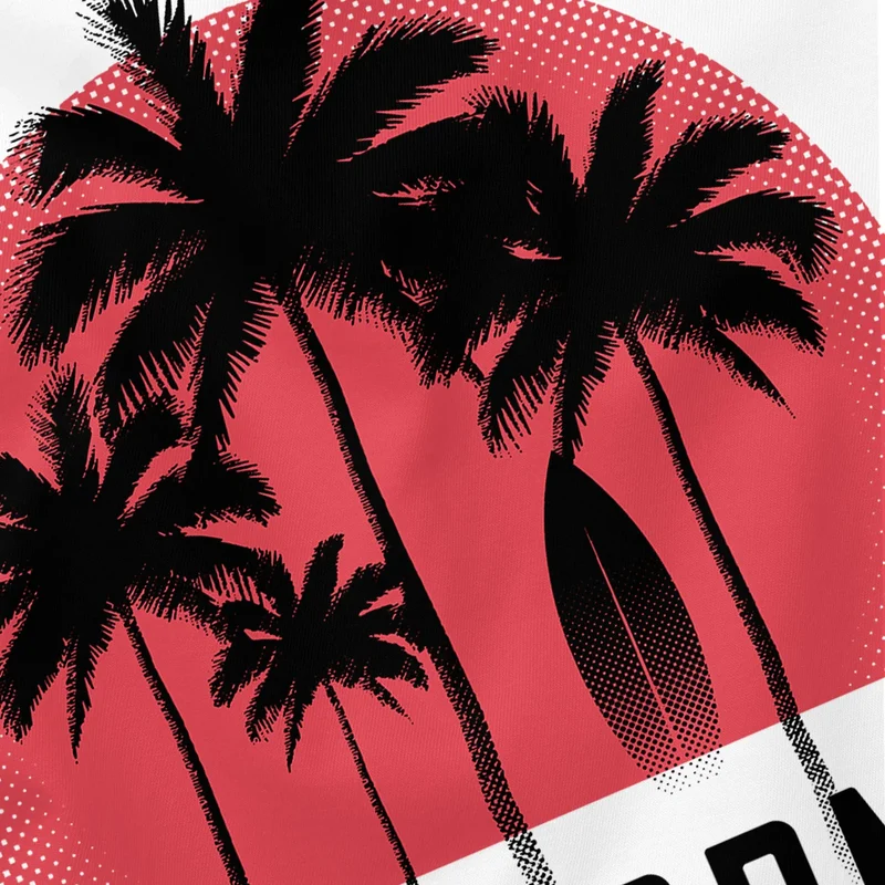 Herren T-Shirt California Palmen Santa Monica Beach Sommer Sonne Fashion Streetstyle