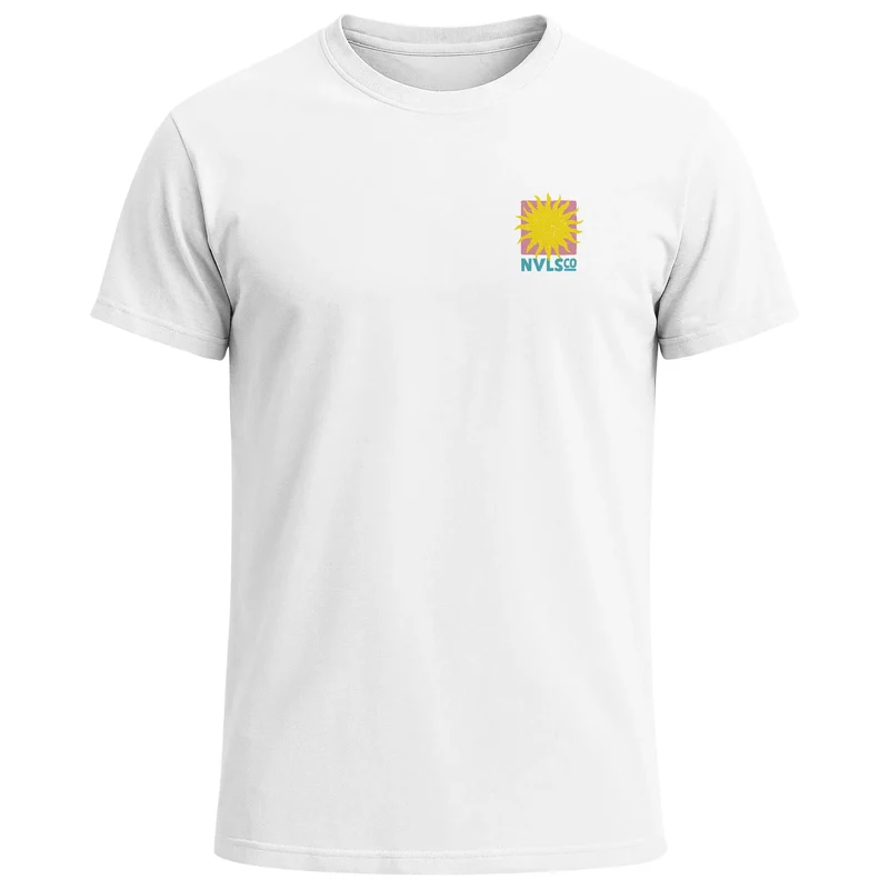 Herren T-Shirt Backprint Amalfi La Dolce Vita Sonne Print Schriftzug Fashion Streetstyle
