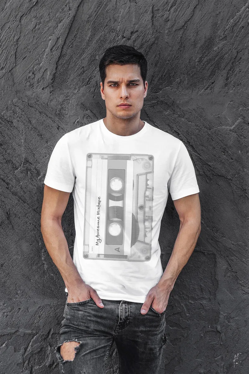 Herren T-Shirt Retro Motiv 80er Jahre Mixtape Kassette Oldschool Fashion Streetstyle