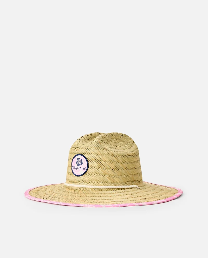 Mixed Straw Sun Hat - Girls