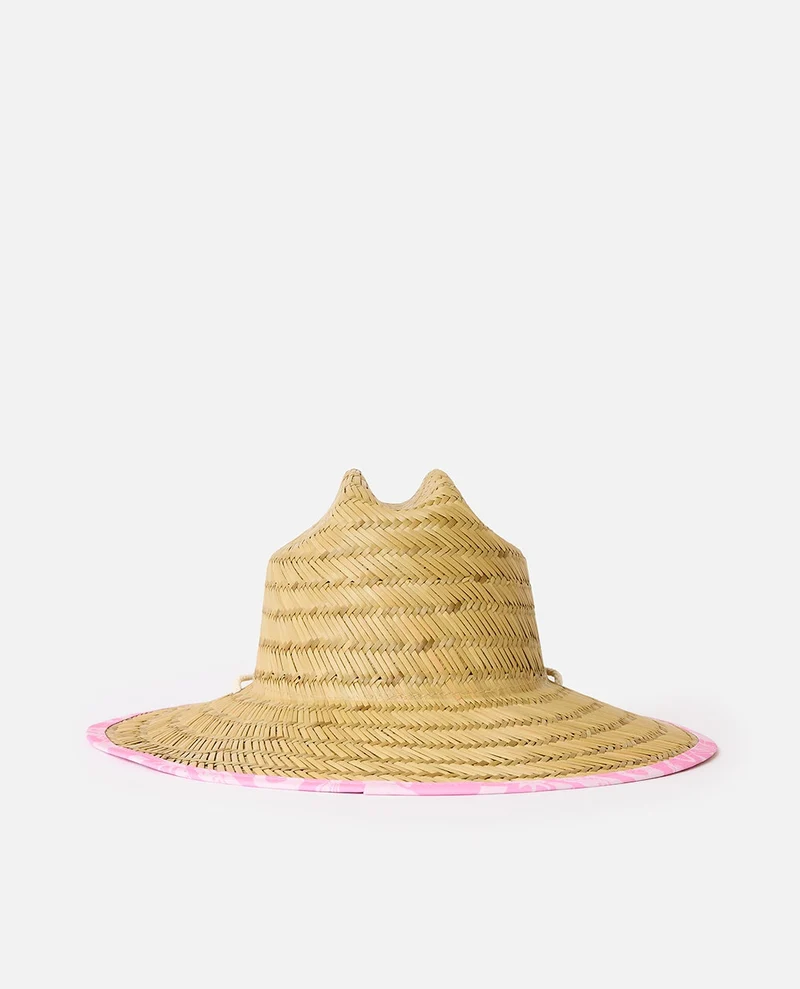 Mixed Straw Sun Hat - Girls