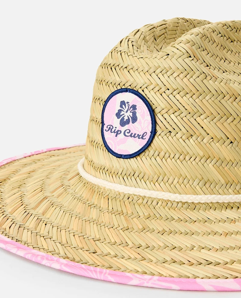 Mixed Straw Sun Hat - Girls