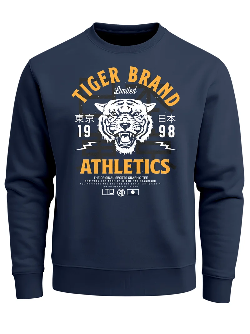 Cooles Herren Sweatshirt Tiger Brand Tokyo Supply Japan Athletic Sport Muskelshirt Muscle Shirt