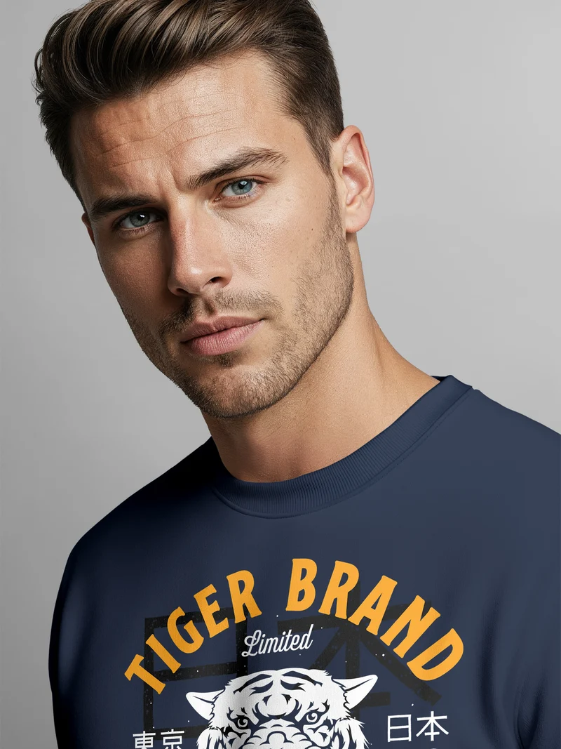 Cooles Herren Sweatshirt Tiger Brand Tokyo Supply Japan Athletic Sport Muskelshirt Muscle Shirt