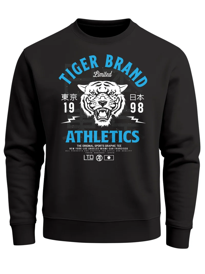 Cooles Herren Sweatshirt Tiger Brand Tokyo Supply Japan Athletic Sport Muskelshirt Muscle Shirt