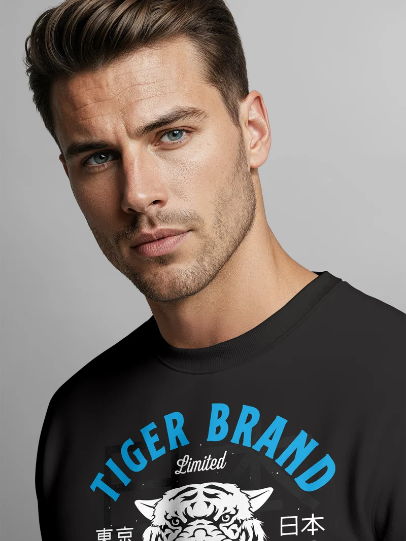 Cooles Herren Sweatshirt Tiger Brand Tokyo Supply Japan Athletic Sport Muskelshirt Muscle Shirt