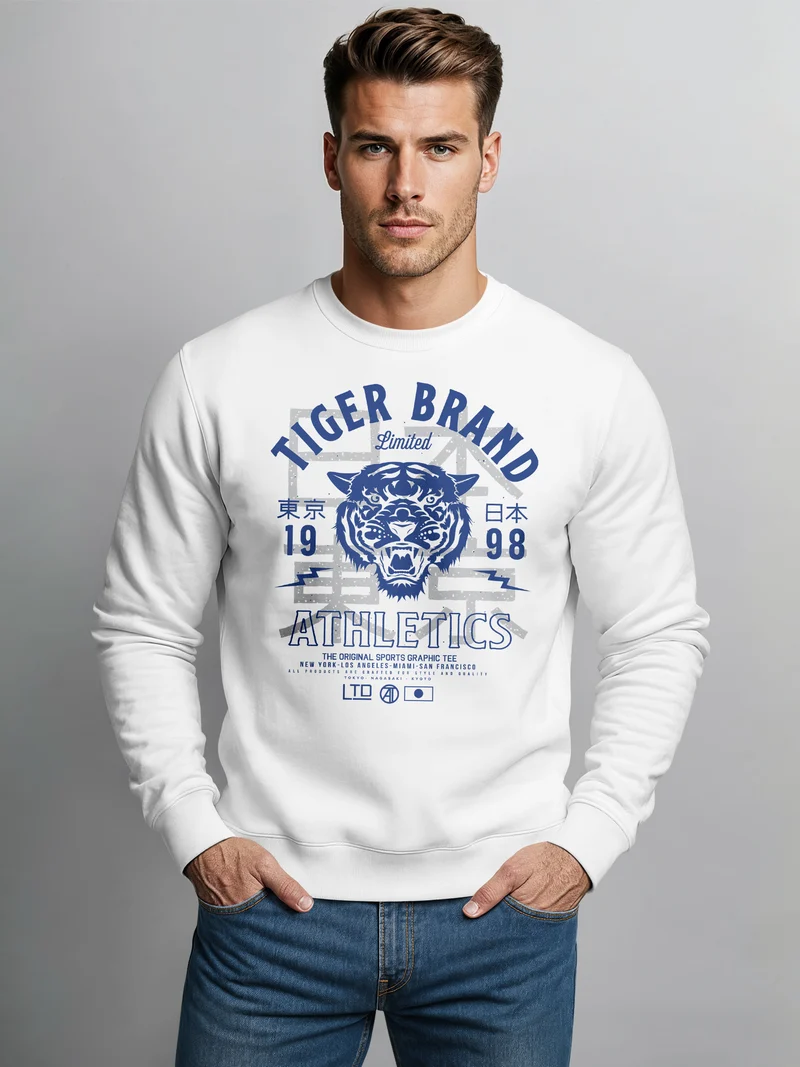 Cooles Herren Sweatshirt Tiger Brand Tokyo Supply Japan Athletic Sport Muskelshirt Muscle Shirt
