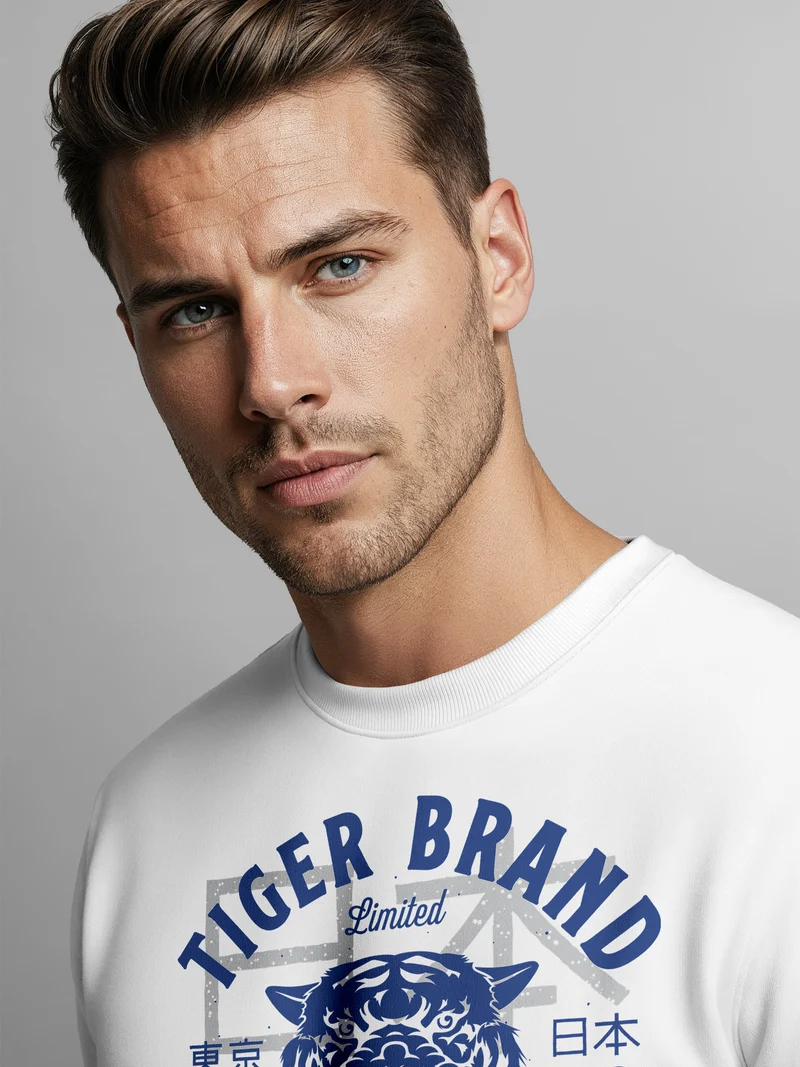 Cooles Herren Sweatshirt Tiger Brand Tokyo Supply Japan Athletic Sport Muskelshirt Muscle Shirt