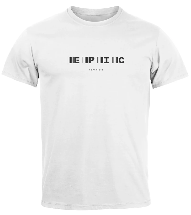 Herren T-Shirt Print Aufdruck Epic Schriftzug Statement Frontprint Fashion Streetstyle
