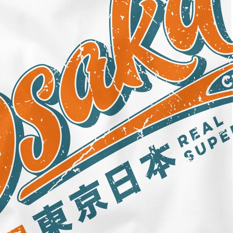 Herren T-Shirt japanische Schriftzeichen Japan Schriftzug Osaka Fashion Streetstyle