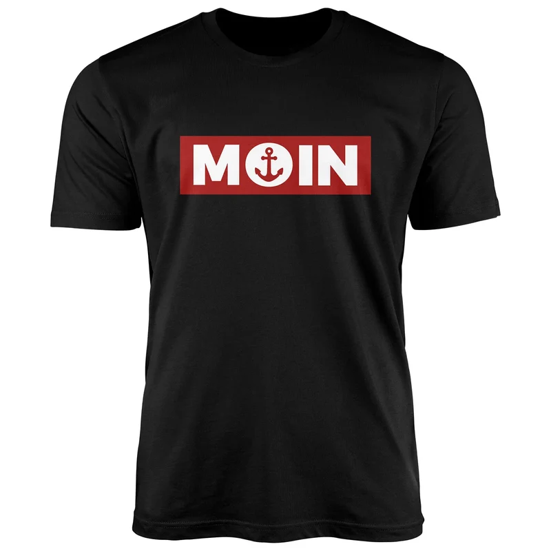 Herren T-Shirt Moin norddeutsch Morgen Anker Fashion Streetstyle