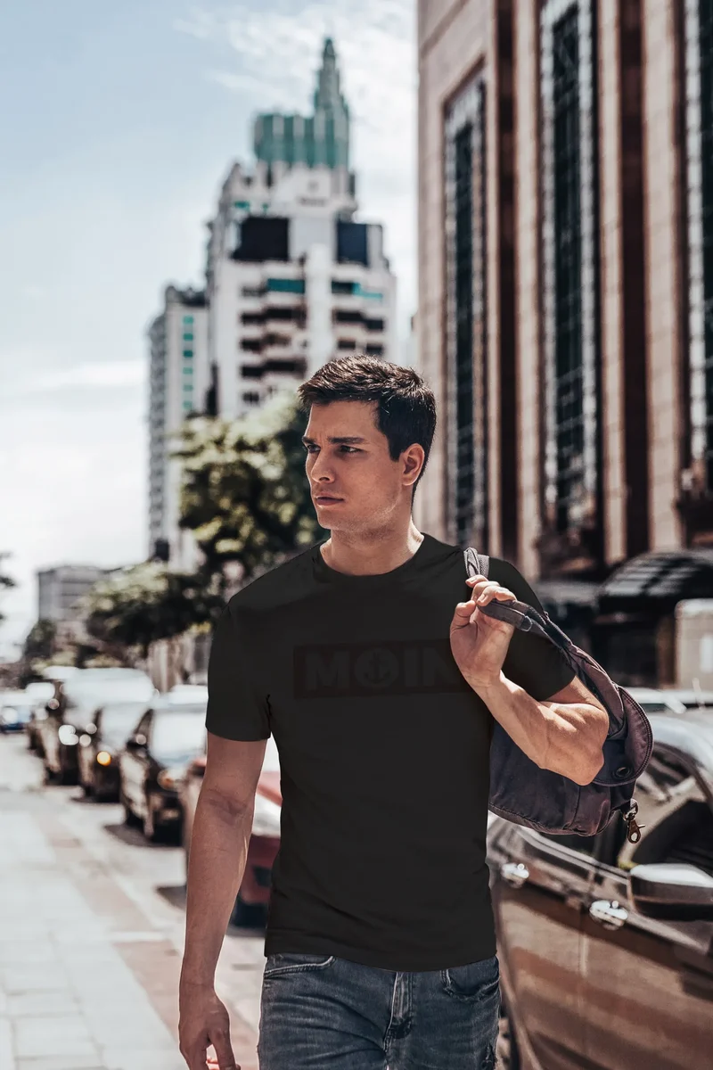 Herren T-Shirt Moin norddeutsch Morgen Anker Fashion Streetstyle