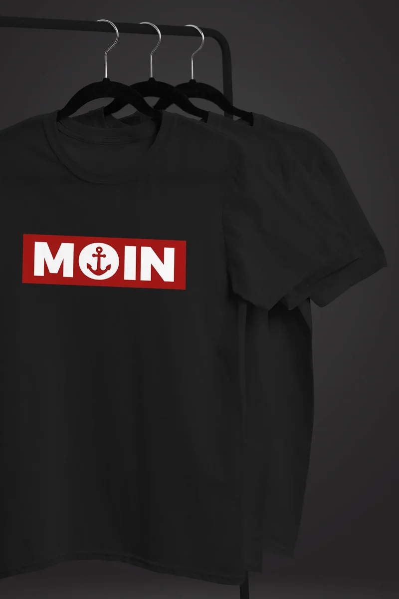 Herren T-Shirt Moin norddeutsch Morgen Anker Fashion Streetstyle