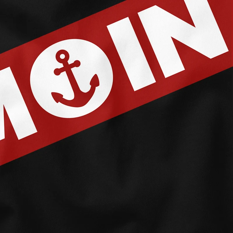 Herren T-Shirt Moin norddeutsch Morgen Anker Fashion Streetstyle