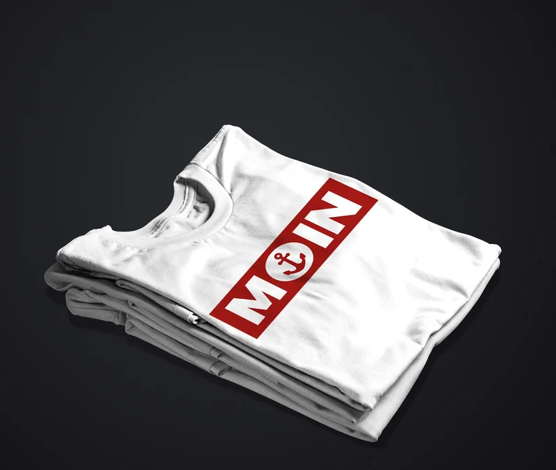 Herren T-Shirt Moin norddeutsch Morgen Anker Fashion Streetstyle