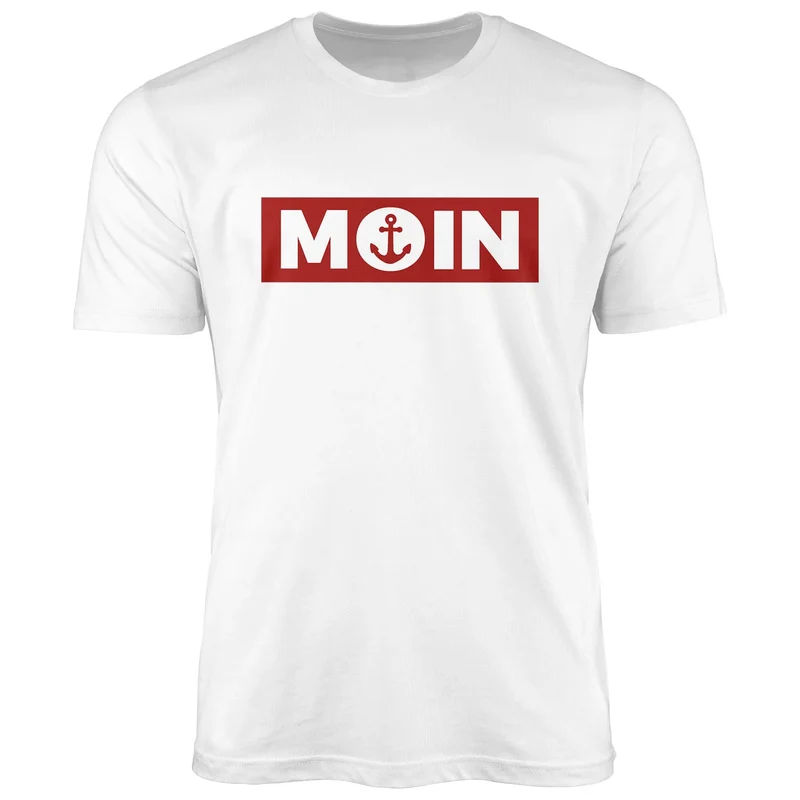 Herren T-Shirt Moin norddeutsch Morgen Anker Fashion Streetstyle