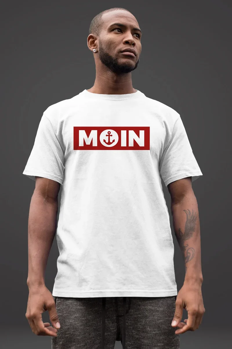 Herren T-Shirt Moin norddeutsch Morgen Anker Fashion Streetstyle