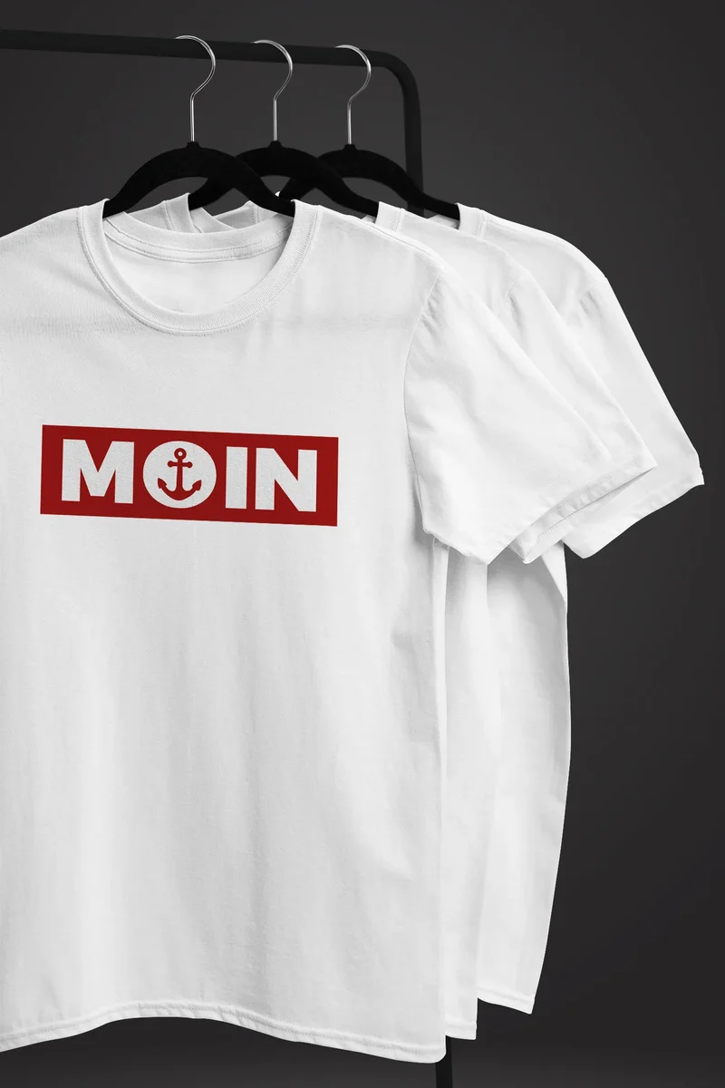 Herren T-Shirt Moin norddeutsch Morgen Anker Fashion Streetstyle