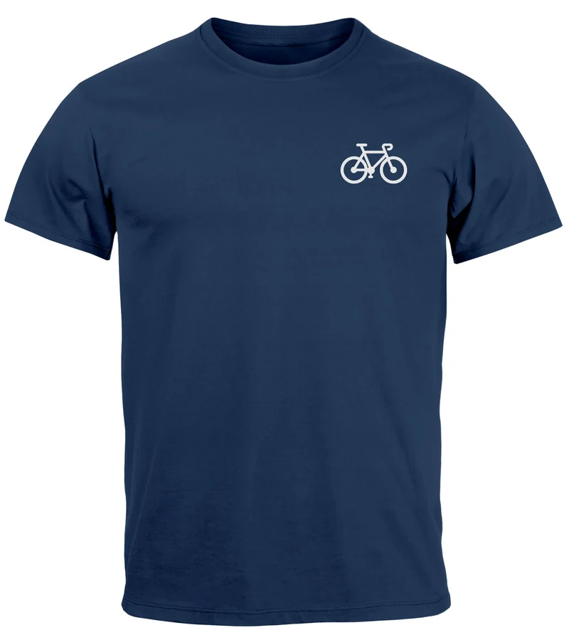 Herren T-Shirt Fahrrad Bike Printshirt Logo Aufdruck Radfahrer Outdoor Fashion Streetstyle