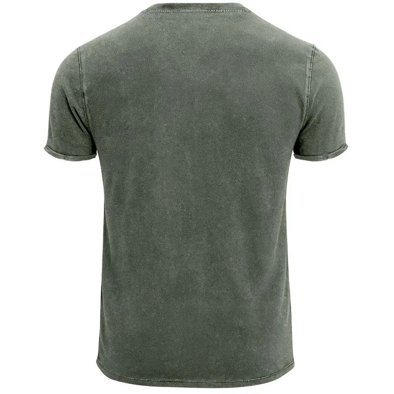 Herren Vintage Shirt Spartan Helm Athletic Printshirt Aufdruck Frontprint Used Look Fashion Streestyle