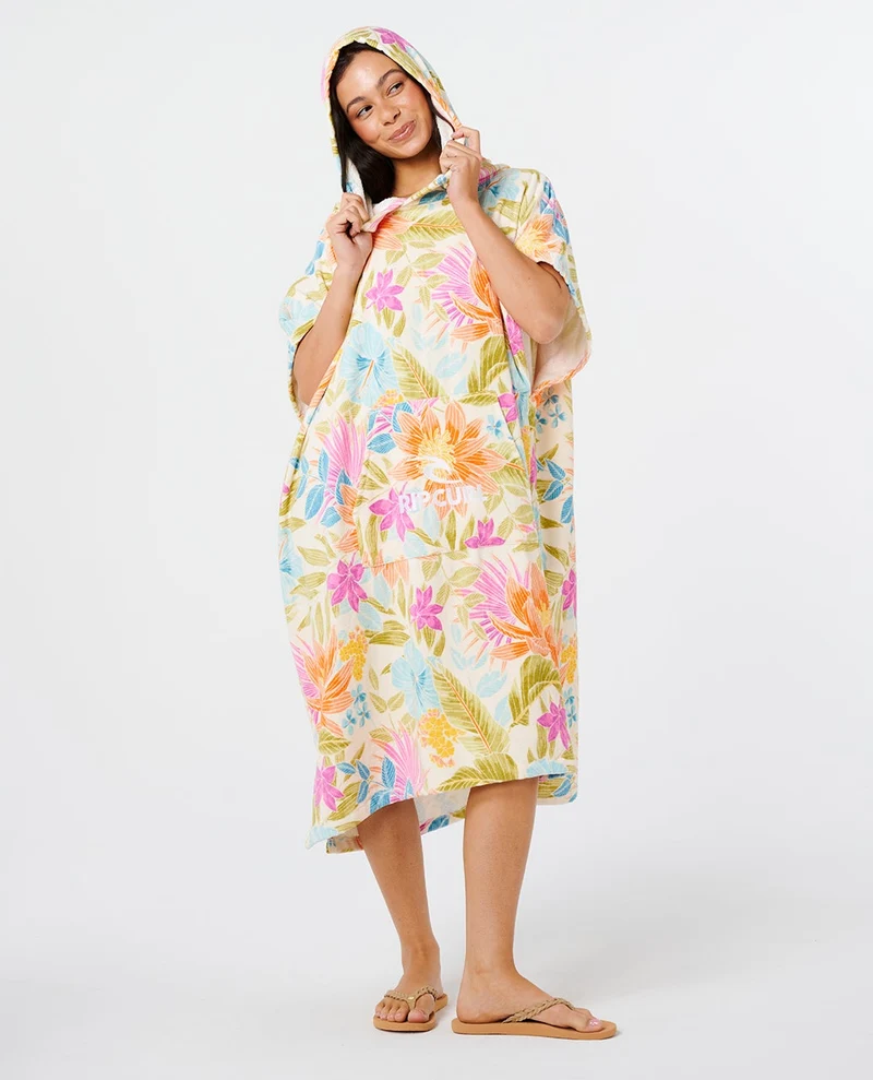 Mixed Hooded Towel Poncho
